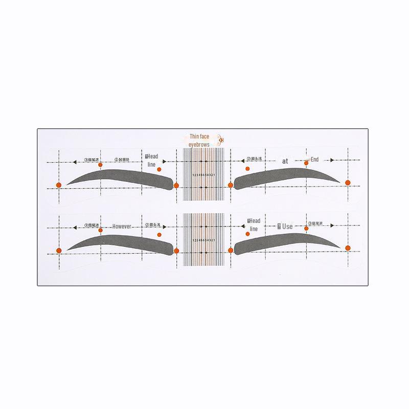 

Набор инструментов для укладки бровей: Карточки и наклейки с прямыми бровями Thin face eyebrows