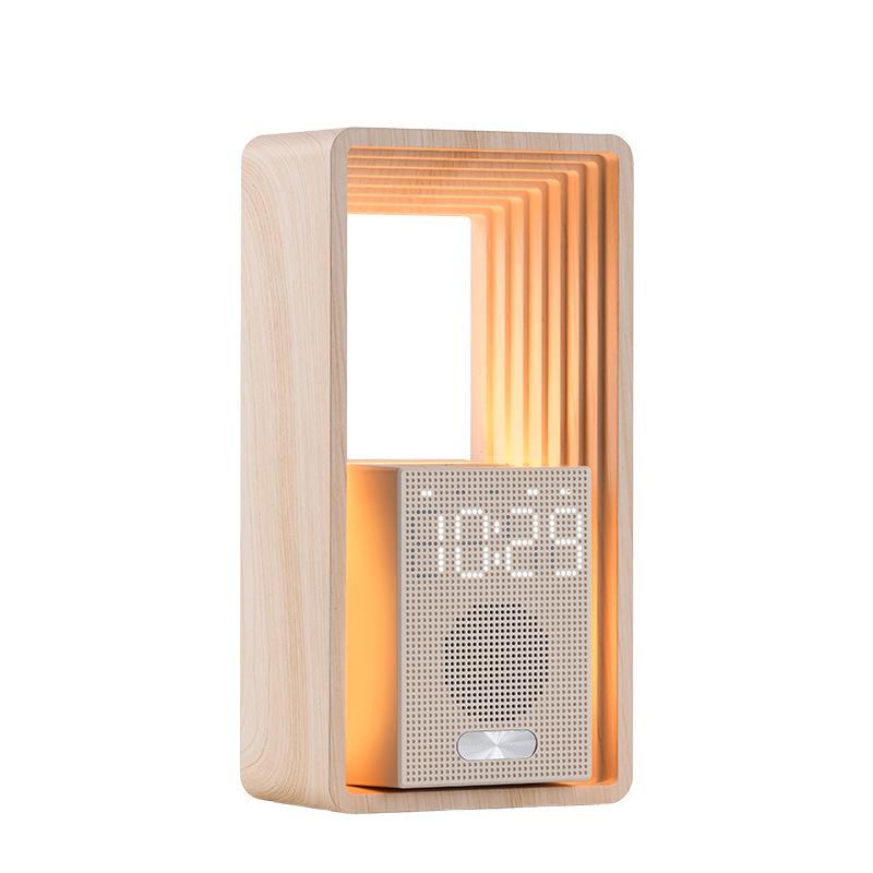 New Desk Lamp Touch Dimming Natural Sound White Noise Creative Clock Alarm Clock Bedside Night Light