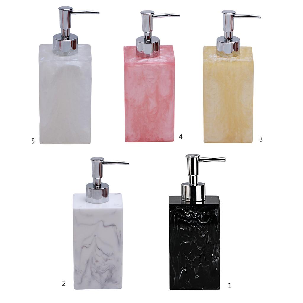 Soap Dispenser Bottle Elegant Marble Print Refillable Container For Cosmetics And Lotions Travel Friendly