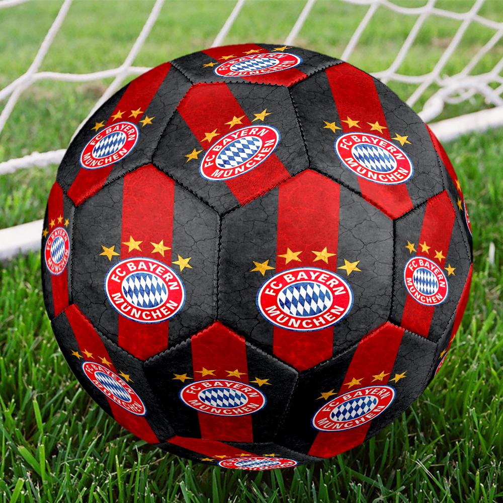1pc Bayern Munich Crest Size 5 Soccer Ball PVC Football Sports Matches Training Outdoor Games Beach Elastic Balls 07c16