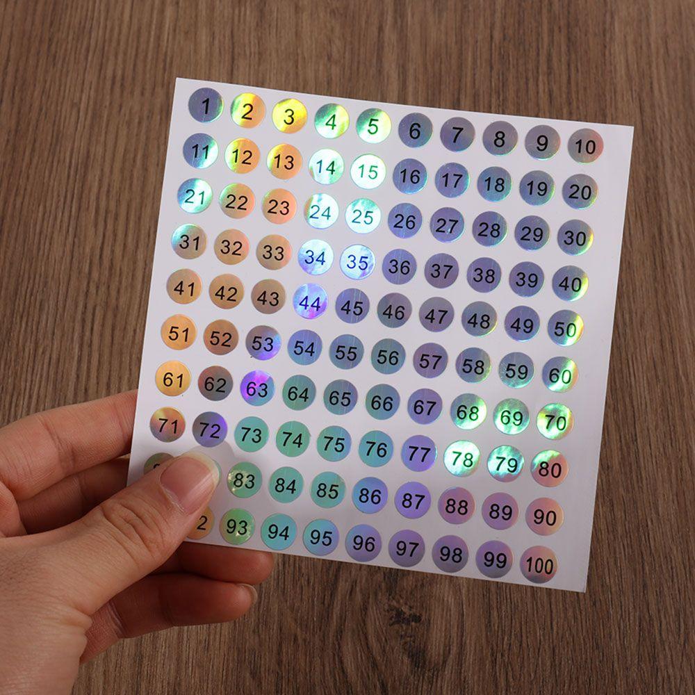 Classification Sticky Embroidery Tool Package Label Distinguish Self Adhesive Number Stickers Waterproof Tags Digital Label
