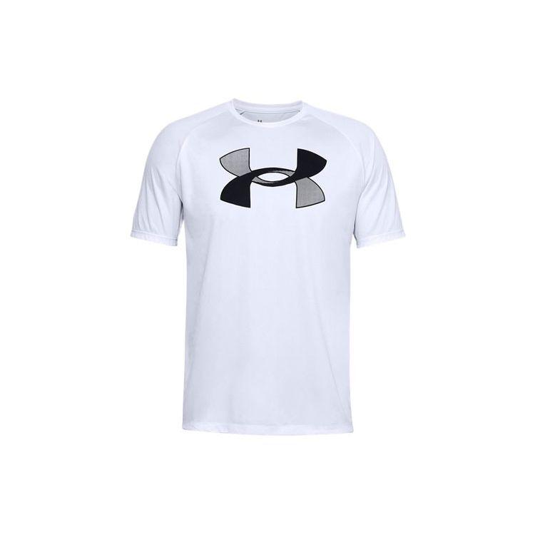 

Under Armour Logo Print Solid Color Loose Fit T-Shirt Men tops White 1357234-100 L