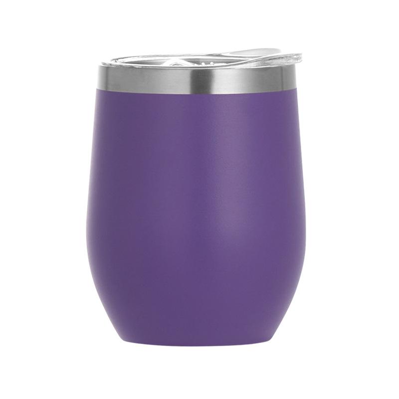 Colors Painted Egg Shape Wine Cooler Coffee Thermos Mug 10oz Stainless Steel Double Wall Wine Vacuum Flask