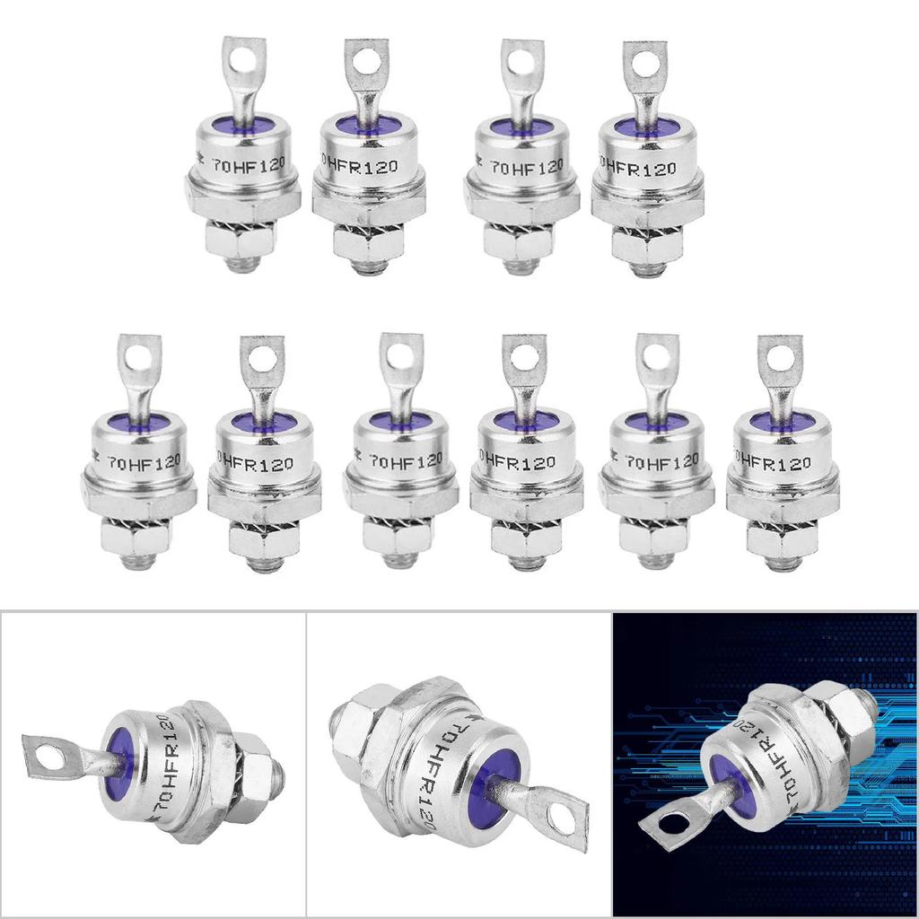 5 Pairs Rectifier Diode Spiral for Battery Charging 70HFR120/70HF120 70HFR120 Rectifier Diode Diode 70HF120 Rectifier Diode