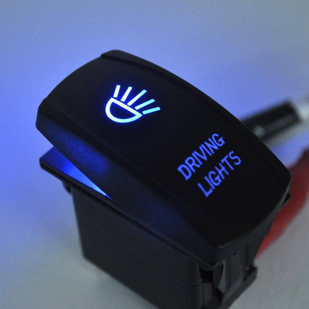 5-poliger LED-Boots-Push-Wippschalter-Panel für LKW-Bootsauto-Kippschalter-Panel Feuerzeugbuchse Leistungsschalter Momentary Button