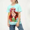 Children's Cartoon Mermaid Print Underwater World Cute Multi-color T-shirts Girls Fashionable Soft Comfortable T-shirt