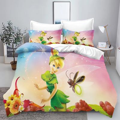 Tinker Bell Anime Disney Bedding Set Duvet Cover 100% Polyester Suitable For Children And Adults 3-Piece Set 1 Quilt Cover