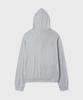 Vern Angora Blend Slim Crop Hooded Zip-Up (Gray)