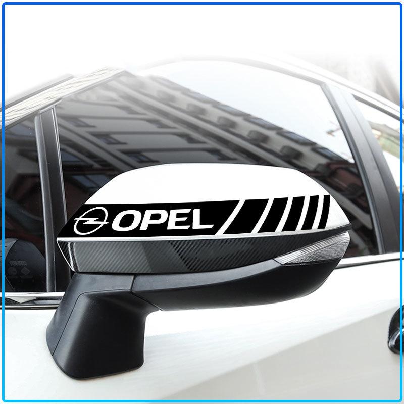 2Pc Car Rear View Mirror Sticker Auto Door Rear View Mirror 3D Sticker Decal For Opel Astra H G J Insignia Mokka Zafira Corsa Vectra B C D