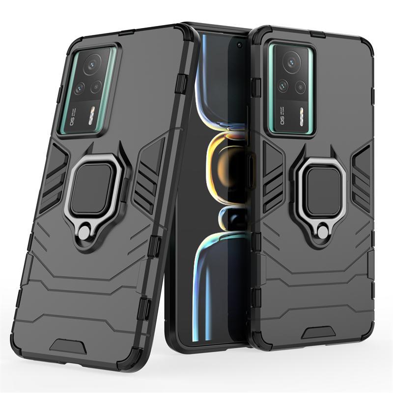 For Xiaomi Redmi K60E Case Cover Redmi K60E Capas Bumper Shockproof Ring Magnetic Metal Holder Cover For Redmi For K60E Fundas