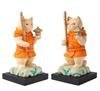 Katzen-Buddha, Katzen-Glücksgott, Bishamonten, Bildhauer unter Aufsicht von Butsya Sakai, Sieben Glücksgötter, Maneki-neko, Maneki-neko Figur (NB7