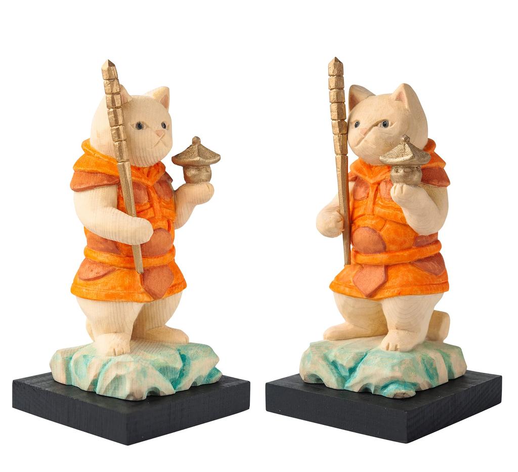 Cat Buddha, Cat God of Fortune, Bishamonten, Sculptor supervised by Butsya Sakai, Seven Gods of Fortune, Maneki-neko, Maneki-neko Figurine (NB7