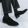 Men's Frosted Velvet Loafers: Large Size, British Style, Formal Business Leather Shoes