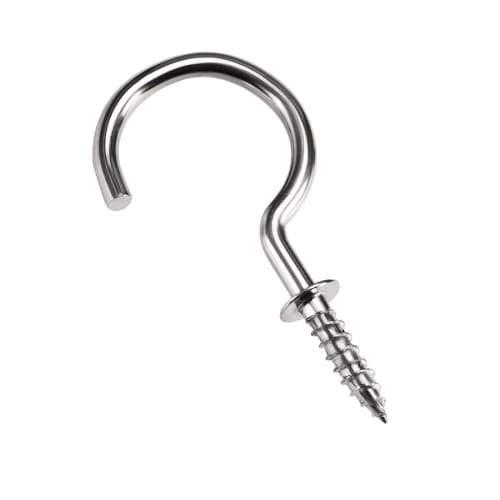 uxcell 40-Piece 46mm Stainless Steel Screw-In Wall Lamp Hooks for Kitchens, Silver