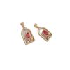 14K Gold-Filled Zircon Tulip Pendant for DIY Bracelet or Clavicle Necklace.