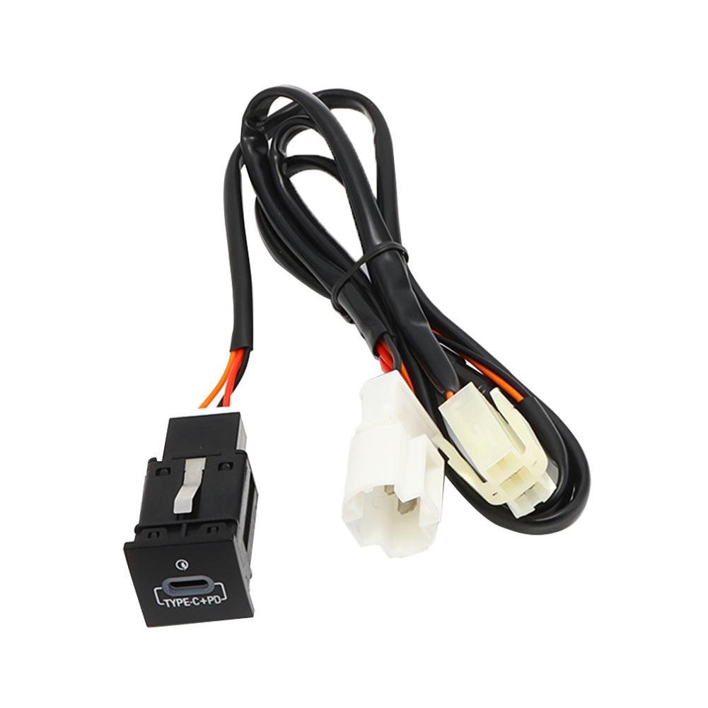 Nabíječka do auta USB PD QC3.0 Adaptér s rozhraním zapalovače cigaret Tlačítko USB Nabíječka na telefon Vhodné pro VW Golf 6 Jetta MK5 Scirocco 06-12