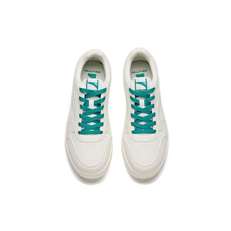 Anta Trendy Breathable Low-Top Skate Shoes Men Sneakers White Green 912128068-3