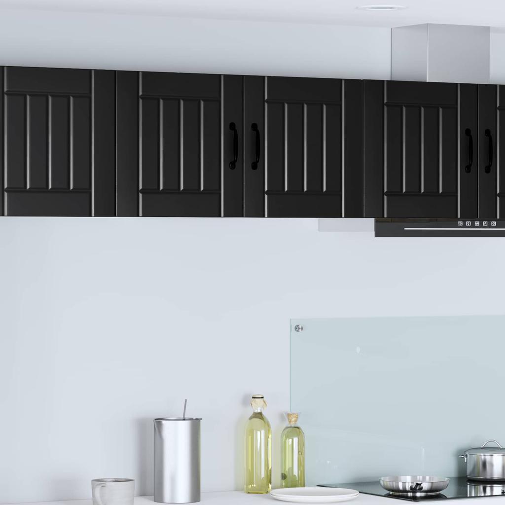 Wall Cabinet LUCCA Black 80 X 31 X 40 Cm Particleboard