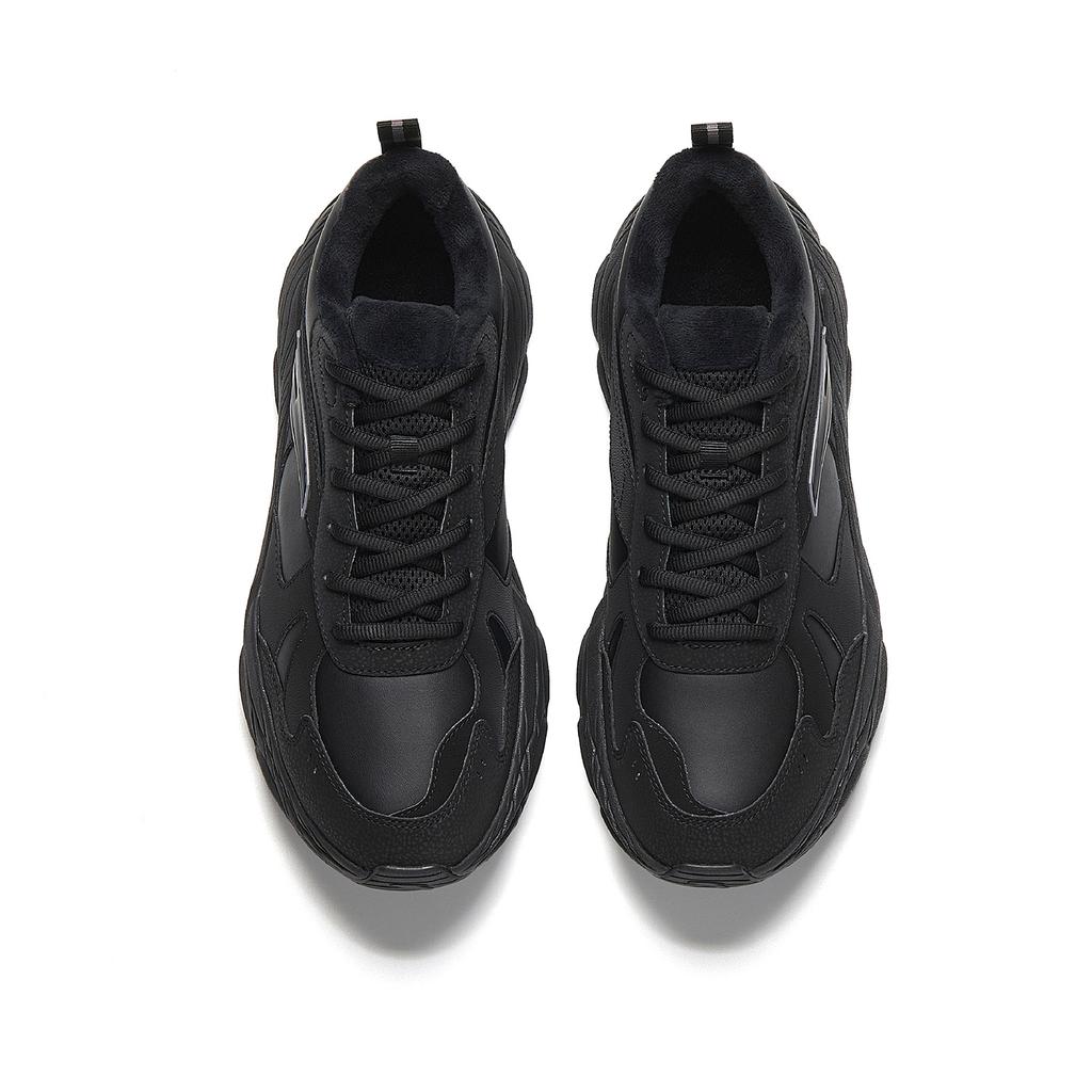 Anta Sunlight Thermal Cushioning Abrasion Resistant Slip Resistant Low Top Casual Shoes Men's Basic Black 912548802-8