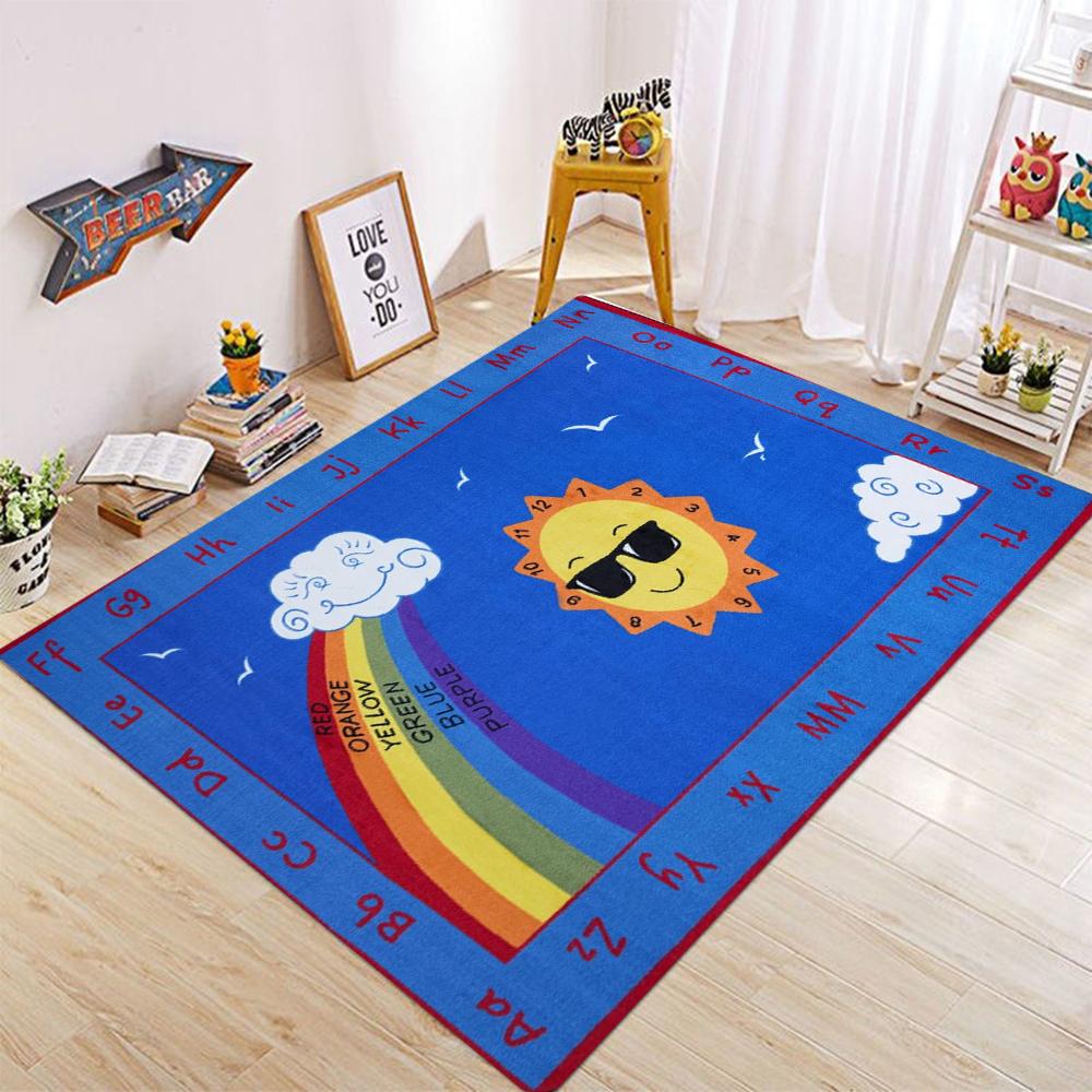 Silly Circles Colorful Abstract Children's Classroom Seating Area Rug for Preschools Daycares Libraries and Learning Centers