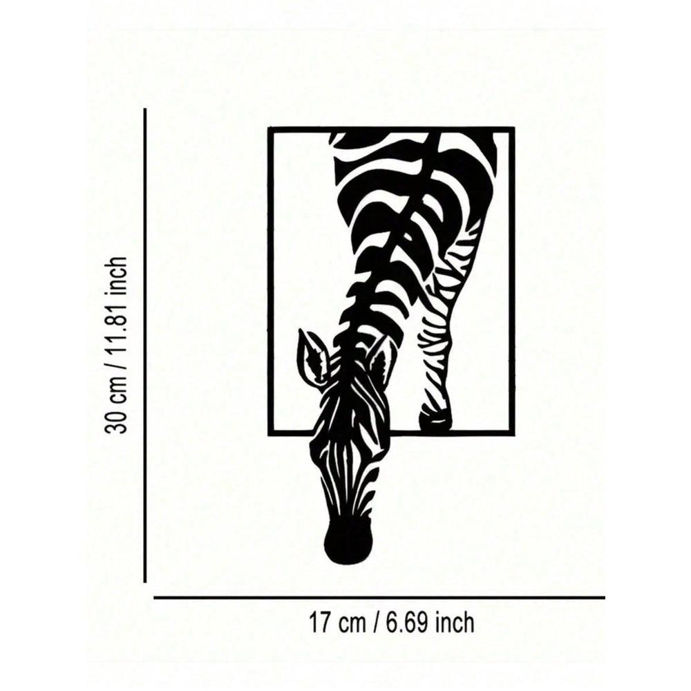 

Minimalist Zebra Metal Wall Art Black White Animal Sculpture Farmhouse Home Decor Modern Wildlife Wall Hanging Living Room Office Unique Gift TY7125-01 різнокольоровий