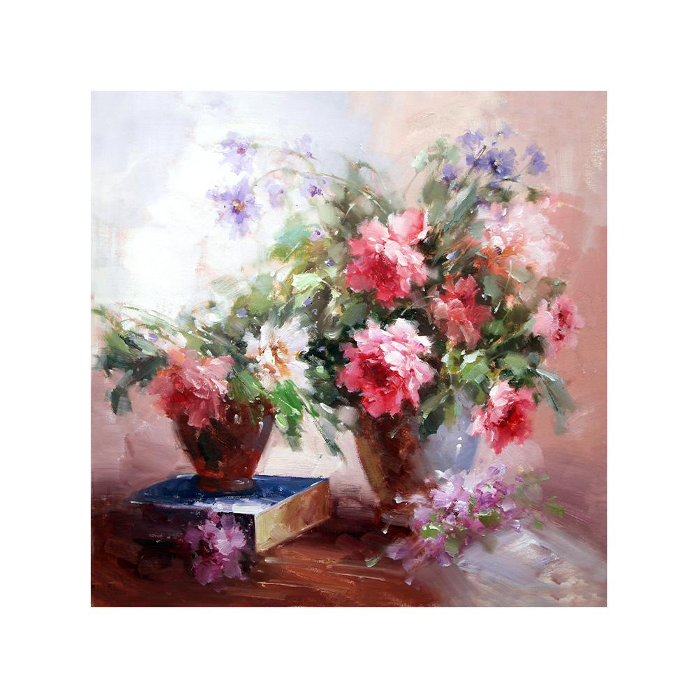 

Абстрактная акварельная картина маслом красного и оранжевого цветка на холсте, постер и принт, картина, настенное искусство, куадрос, украшение для дома, комнаты 20x20cm