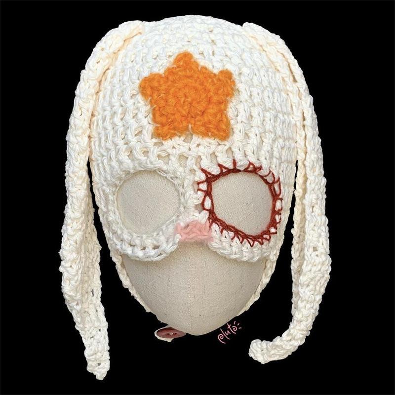 New Handmade Crocheted Beard Pullover Hat, Fashionable and Personalized Street Hat for Adults