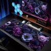 Dreamy Purple And Blue Floral Computer Gaming Mouse Pad Durable And WearResistant Desk Pad For Computers Home Desks