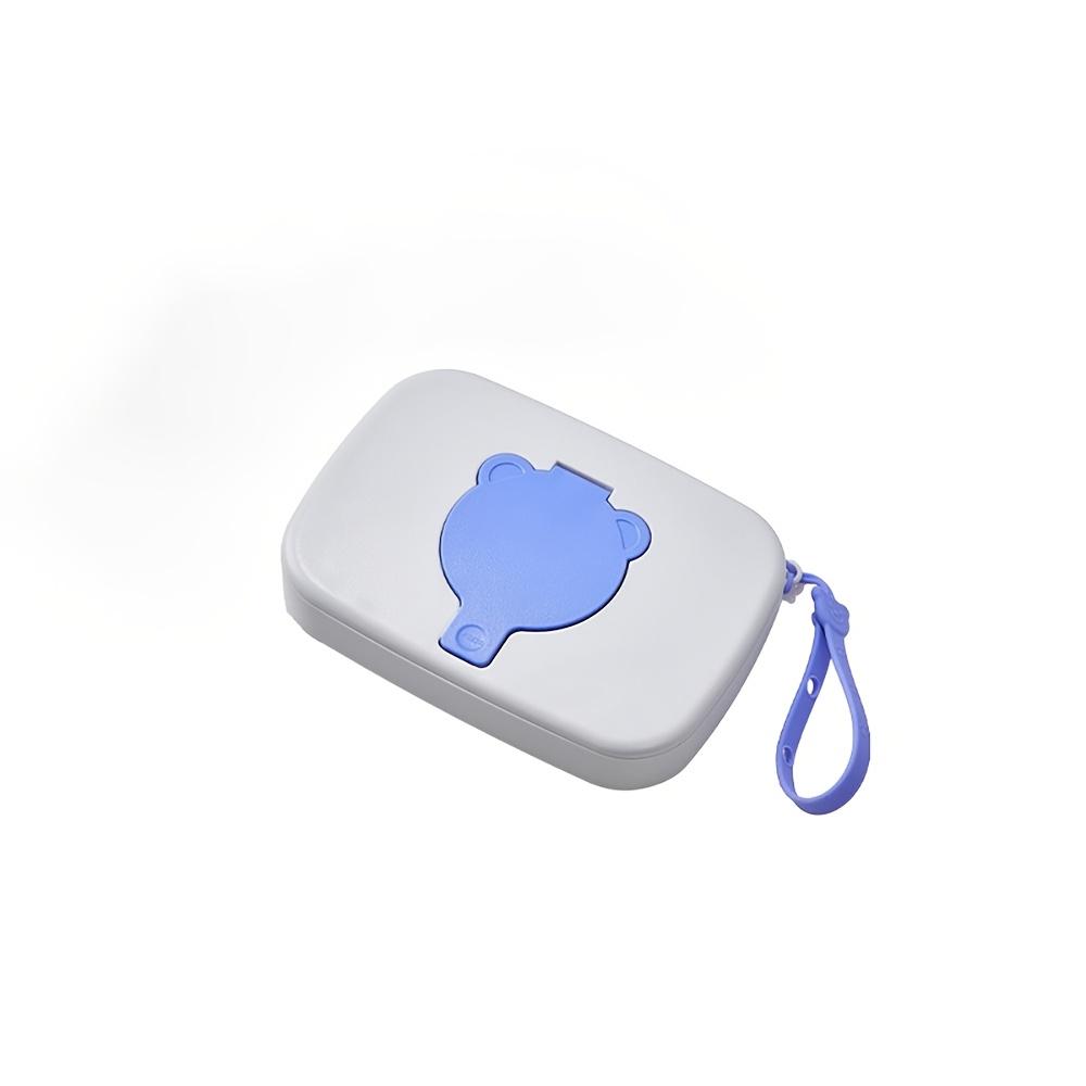 

Portable Wipes Holder Shaped, an Travel Case for Wet Tissues Designed for Cleaning Hands And Mouths, Featuring a Secure Lid синий