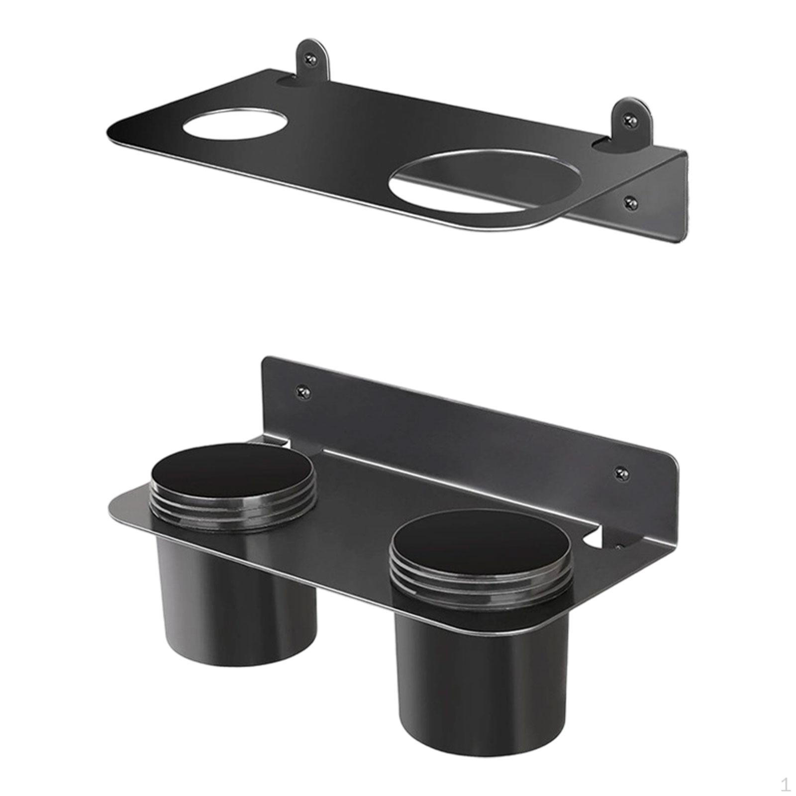 

Oil Double Funnel Holder Wall Mount Heavy Duty with Screws Removable Drip Cups Fluid Drain