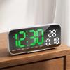 Creative USB Powered Digital Alarm Clock Auto Dimmable 12/24H Table Clock TEMP Date Countdown Snooze LED Wall Clock