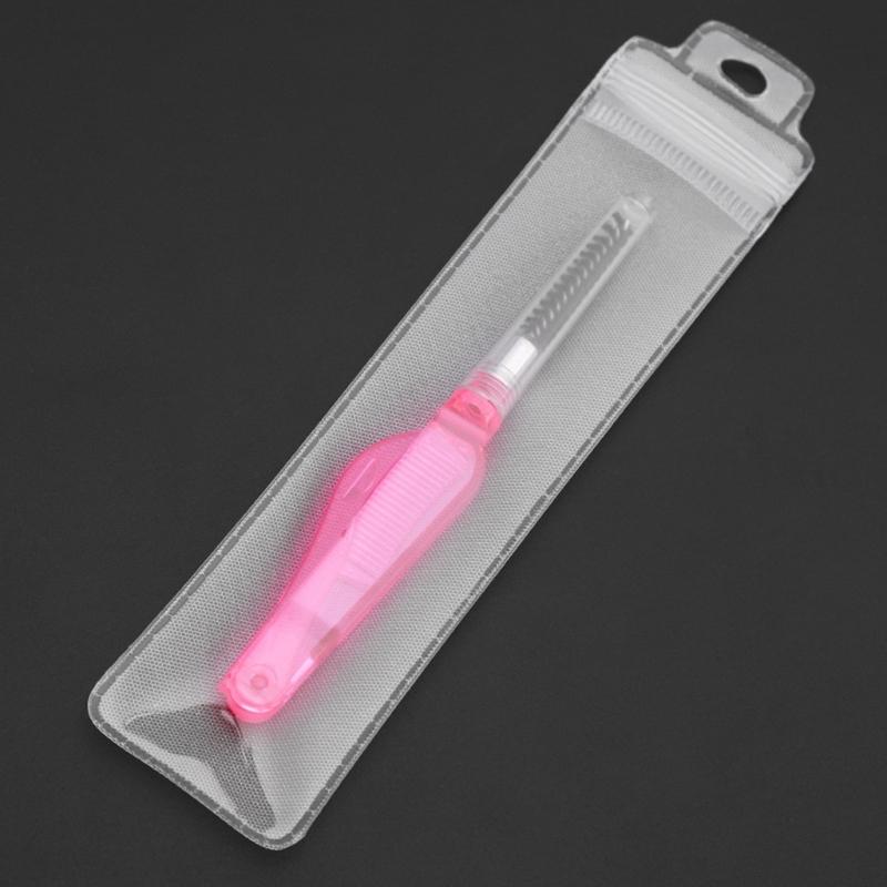 Portable Eyebrow Eyelash Shaper Eyelash Comb Double Head Eyebrow Brush Makeup Grooming Tool Foldable Mascara Brush