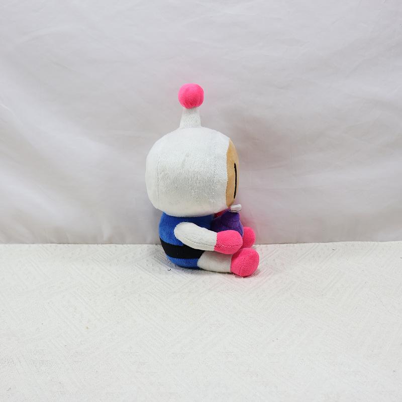 26CM Creative Cartton Game Bomberman Plush Toy Soft Game Figure Plushie Room Decoration Fans Collection Toy Birthday Gifts