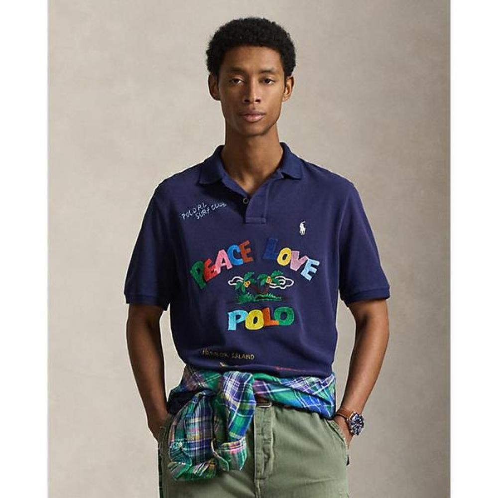 Polo Ralph Lauren Men S claSSic Fit Peace Love Polo Shirt Mnpokni1n823970400 S