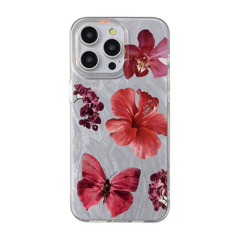 Premium Feather Flower for iPhone11/12/13/14/15/16promax Apple 17Pro Phone Case