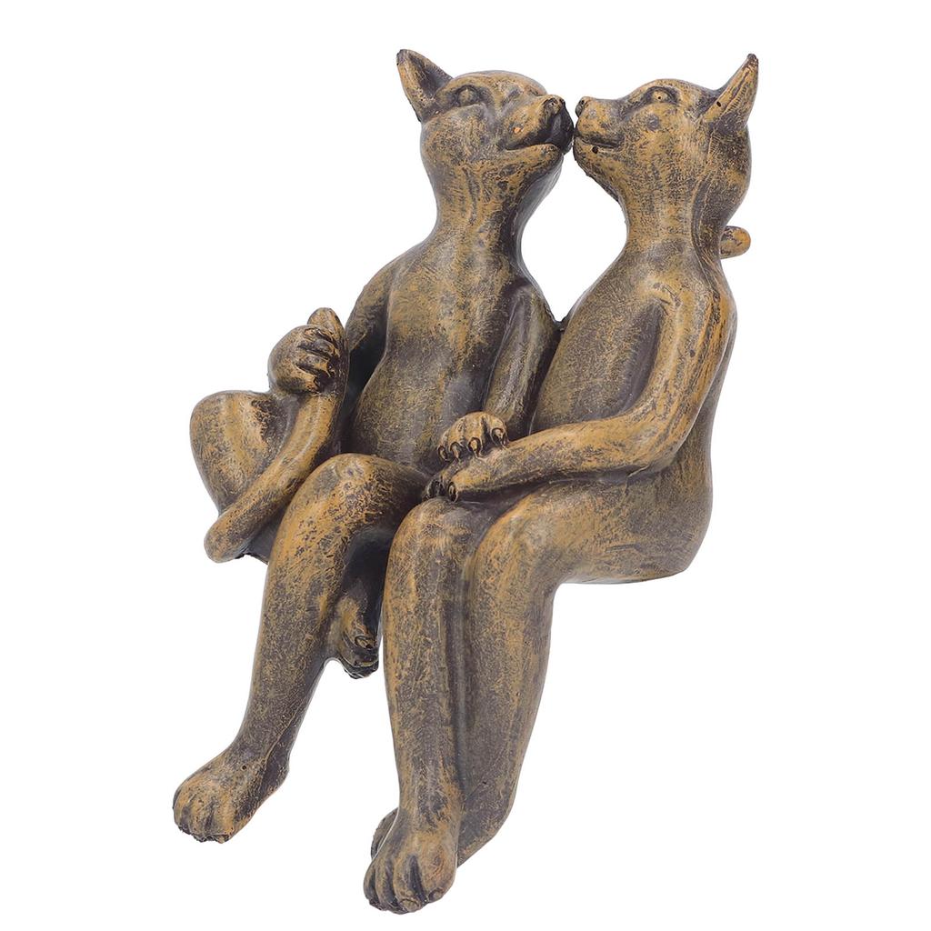 Kätzchen Harz Ornament Niedlich Lebensecht Handbemalt Miniatur Katze Dekorationen für Garten Terrasse Zuhause