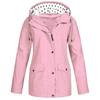 Womens Raincoats With Hood  Lightweight Outdoor Hooded Waterproof Windbreaker Solid Trench Coat Jacket Plus Size
