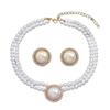 Elegant Pearls Necklace and Earrings Set for Weddings Parties Daily Wear