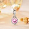 S925 Sterling Silver Women's Necklace Trendy Zircon Cross Pendant Birthday Gift  European American