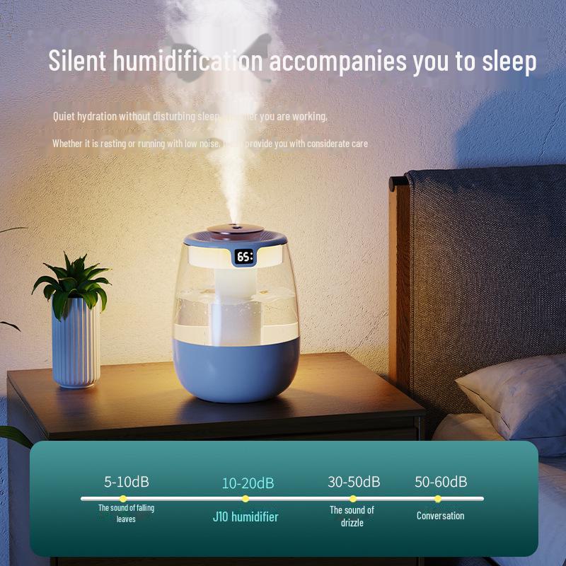 Silent Bedroom Humidifier for Pregnant Women & Babies - Large Mist Air Purifier for Small Rooms & 6 Air-Conditioned Spaces