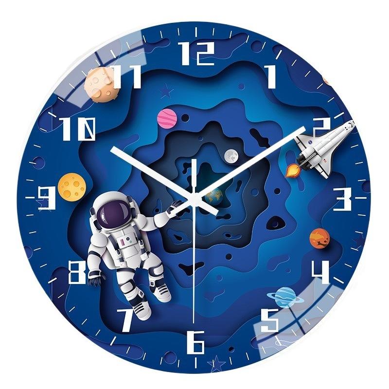 16-inch 40cm Creative Cartoon Children's Bedroom Home Living Room Wall Wall Wall Mute Clock Simple Hanging Table