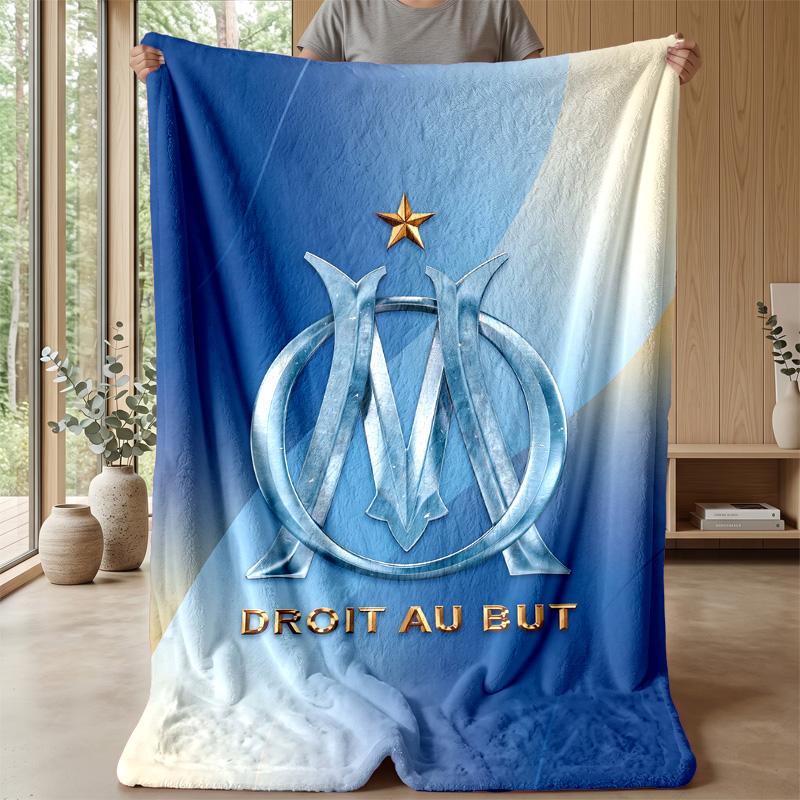 Olympique Lyonnais FC Soft Flannel Fleece Blanket Lightweight Cozy Warm Throw Blanket For Sofa Bed Home Decor