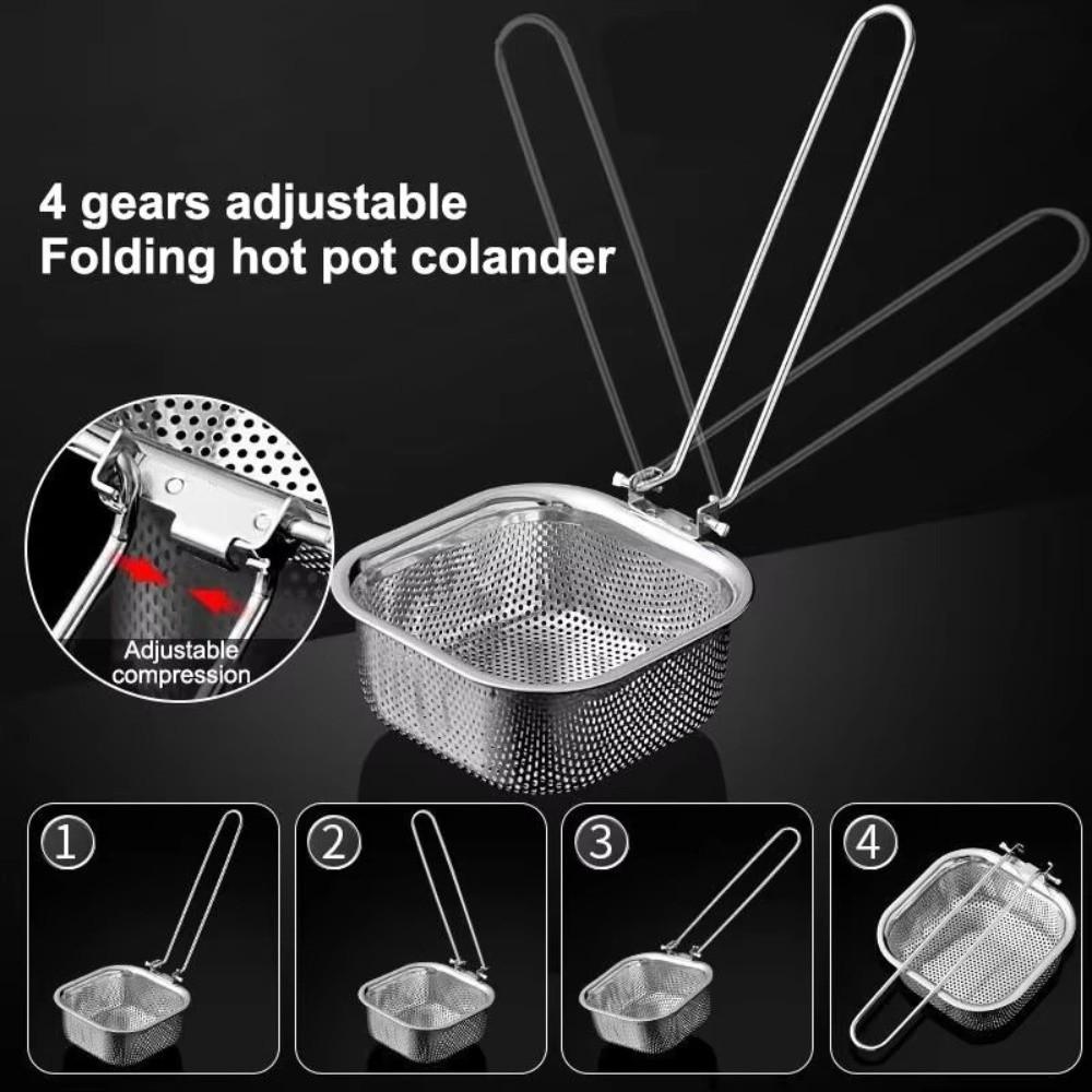 Ustensiles de Cuisine Cuillère Passoire en Maille Réutilisable Panier Filtre à Frire Panier pour Cuisson des Pâtes Outil de Cuisine