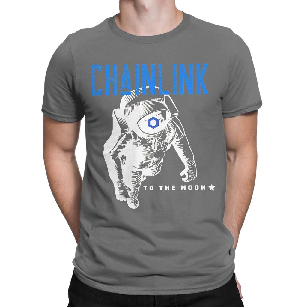 Chainlink Link Cryptocurrency Moon Unisex Funny 100 Cotton Tshirt Chainlink Tops Tees For Unisex