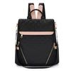 Nylon Water-Resistant Backpack Large Capacity Fashion Checkered Travel Bag