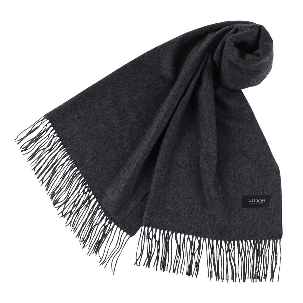 Cashmee70 Basic Wave Charcoal Black Stole, (D0890)
