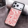 Red Bandana Paisley Phone Case for iPhone 17 16 15 Pro Max Air 14 13 12 11 Plus Shockproof Capa Cover
