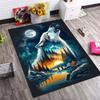 Wolf-themed Rug, Non-slip Rug, Suitable for Living Room, Bedroom, Game Room, Computer Room and Home Décor.