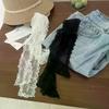 Unique Y2k Long Lace Waistband Floral Bow Lace Waist Belt Tie Up Thin Dress Jeans Belt Lace Scarf Hair Band Hair Accessories