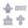 Crosses/Cup/Tent Silicone Mold Quicksand Casting Molds Epoxy Resin Shaker Mold for DIY Pendant Jewelry Decoration Making